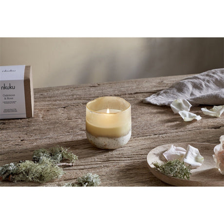 Oakmoss & Rose 1 Wick Scented Candle - Yellow