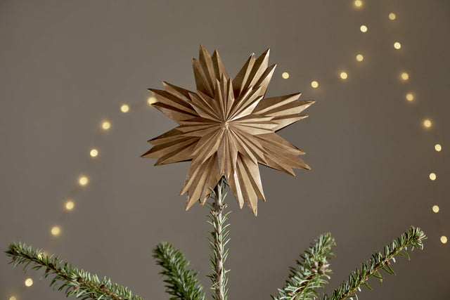 Amata Christmas Tree Topper - Antique Brass