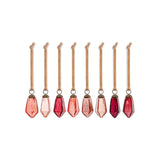 Ratnam Faceted Glass Baubles - Mixed Merlot - Set of 8