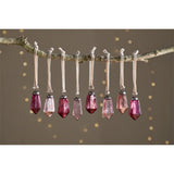 Ratnam Faceted Glass Baubles - Mixed Merlot - Set of 8