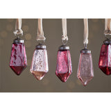 Ratnam Faceted Glass Baubles - Mixed Merlot - Set of 8
