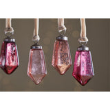 Ratnam Faceted Glass Baubles - Mixed Merlot - Set of 8