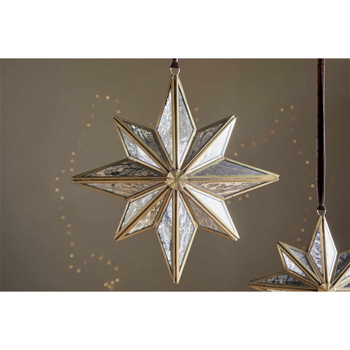 Taara Small Hanging Christmas Decoration - Antique Brass
