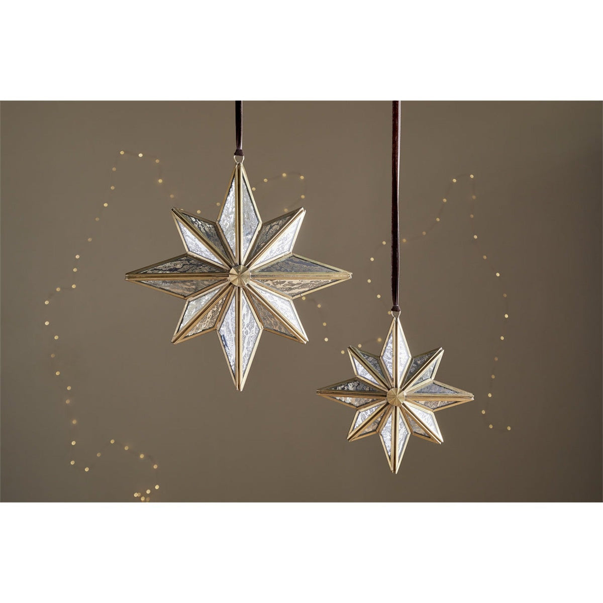 Taara Large Hanging Christmas Decoration - Antique Brass