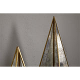 Gacha Large Standing Glass Christmas Tree - Antique Brass