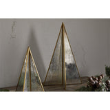 Gacha Small Standing Glass Christmas Tree - Antique Brass