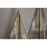 Gacha Small Standing Glass Christmas Tree - Antique Brass