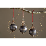 Kalira Pomegranate Baubles - Black & Brass - Set of 3