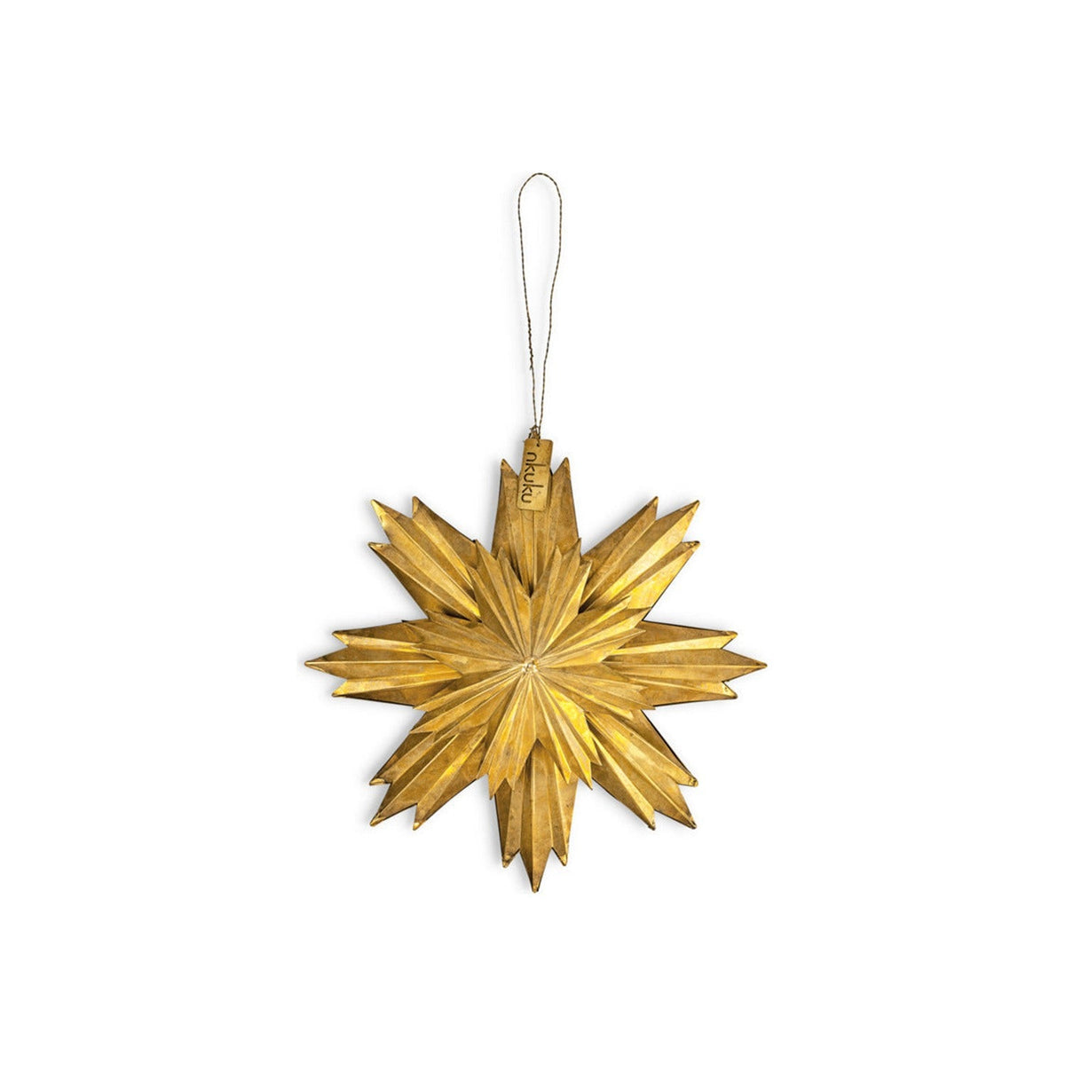 Amata Hanging Christmas Star Decoration - Antique Brass