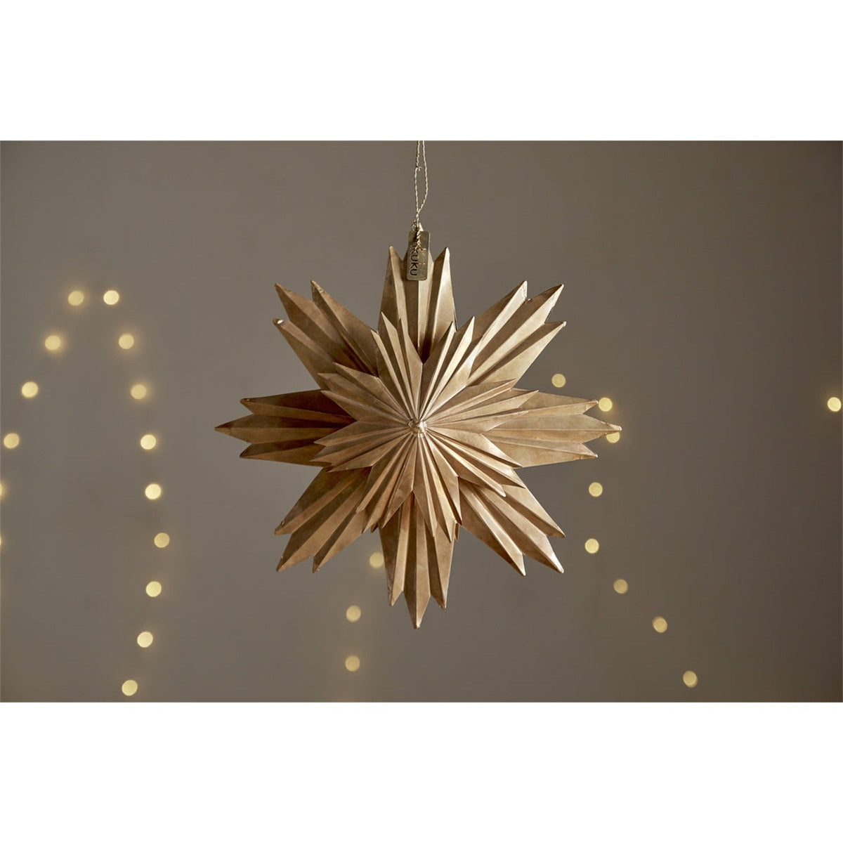 Amata Hanging Christmas Star Decoration - Antique Brass