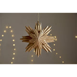 Amata Hanging Christmas Star Decoration - Antique Brass