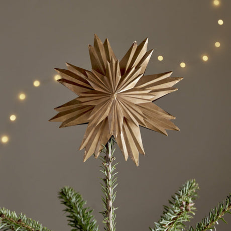 Amata Christmas Tree Topper - Antique Brass