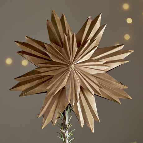 Amata Christmas Tree Topper - Antique Brass
