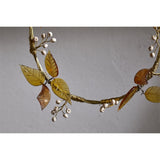 Parili Small Glass Leaf Christmas Wreath - Ochre