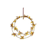 Parili Large Glass Leaf Christmas Wreath - Ochre