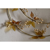 Parili Large Glass Leaf Christmas Wreath - Ochre