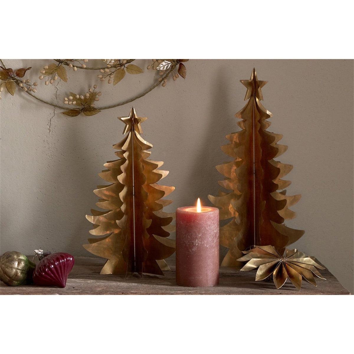 Katiri Small Christmas Tree - Antique Brass