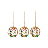 Jajan Beaded Wire Baubles - Mixed Colour - Set of 3