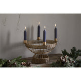 Sangala Wire Christmas Candle Holder - Antique Brass
