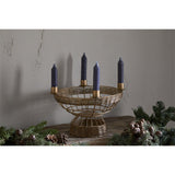 Sangala Wire Christmas Candle Holder - Antique Brass