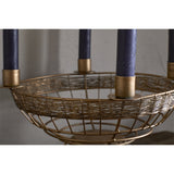 Sangala Wire Christmas Candle Holder - Antique Brass