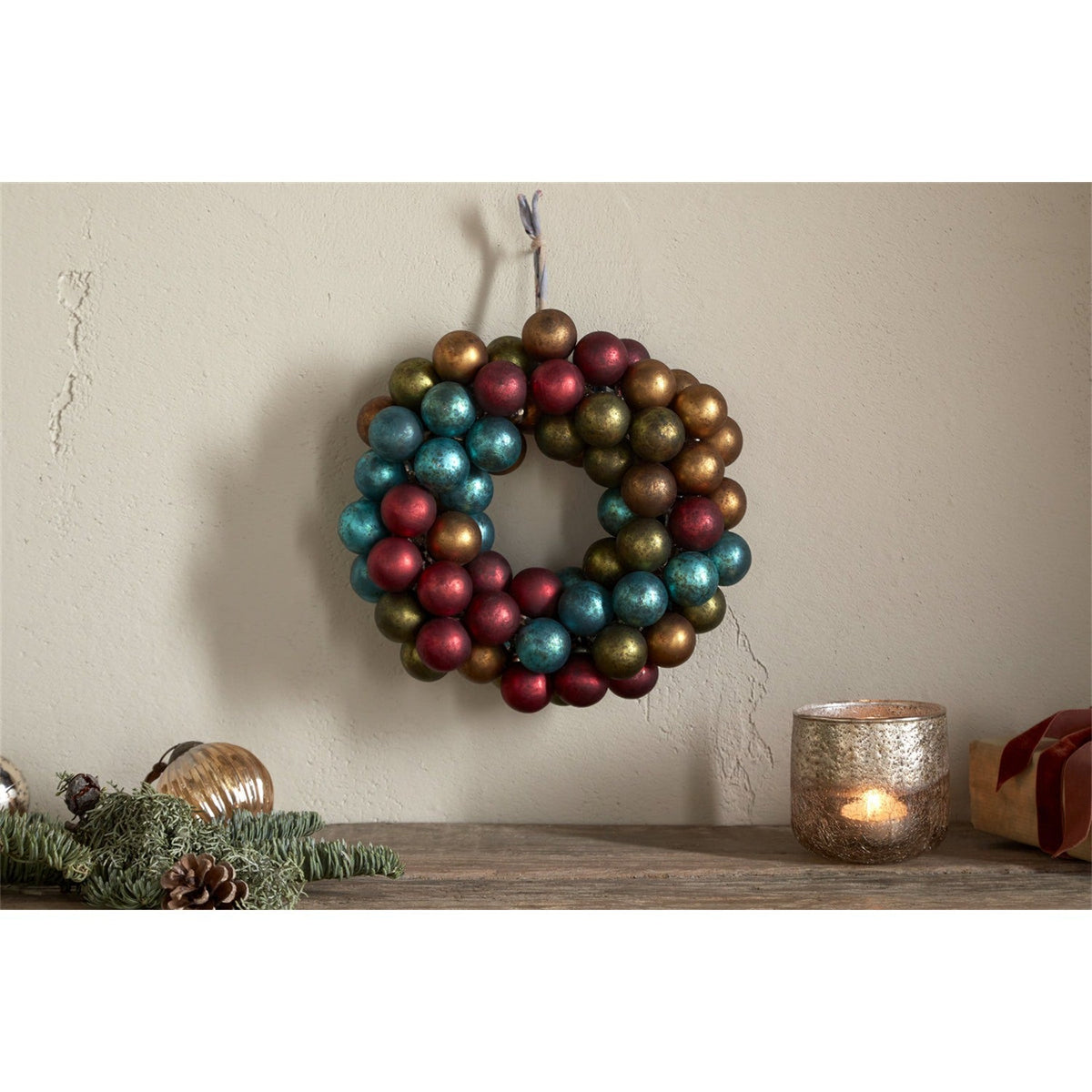 Oko Mini Bauble Christmas Wreath - Mixed Matt