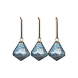 Vikula Recycled Glass Baubles - Sea Foam - Set of 3