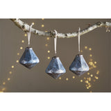 Vikula Recycled Glass Baubles - Sea Foam - Set of 3