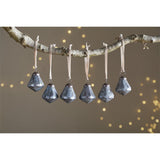 Vikula Recycled Glass Baubles - Sea Foam - Set of 6
