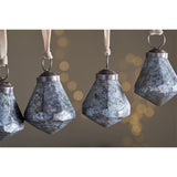 Vikula Recycled Glass Baubles - Sea Foam - Set of 6