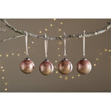 Pasali Recycled Glass Baubles - Copper Smoke - Set of 4