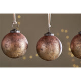 Pasali Recycled Glass Baubles - Copper Smoke - Set of 4