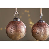 Pasali Recycled Glass Baubles - Copper Smoke - Set of 4