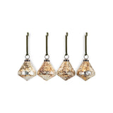 Tuala Recycled Glass Baubles - Silver Rust - Set of 4