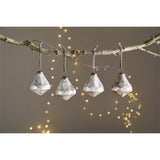 Tuala Recycled Glass Baubles - Silver Rust - Set of 4