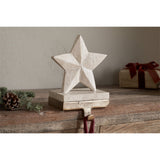 Malaati Travertine Star Christmas Stocking Holder - Beige
