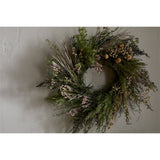 Taraji Preserved Christmas Wreath - Natural & Moss