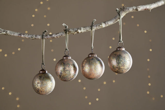 Mavu Baubles - Rustic Bronze & Green - Set of 4