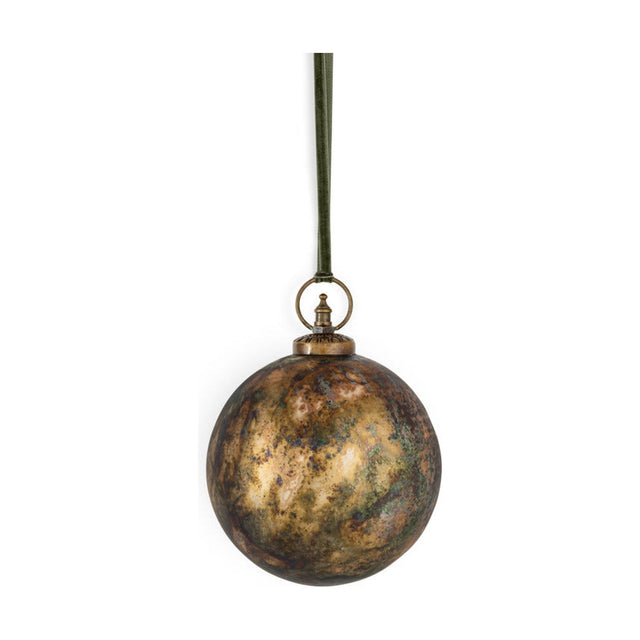Mavu Small Giant Glass Bauble - Rustic Bronze & Petrol