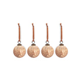 Kecci Etched Glass Baubles - Antique Pink - Set of 4