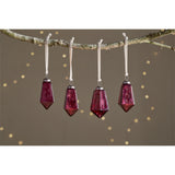 Ratnam Faceted Glass Baubles - Mixed Merlot - Set of 4