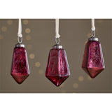Ratnam Faceted Glass Baubles - Mixed Merlot - Set of 4