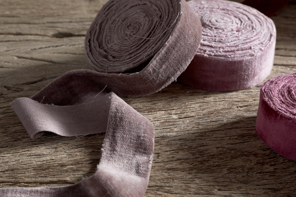 Jirani Velvet Ribbon - Merlot - Set of 3