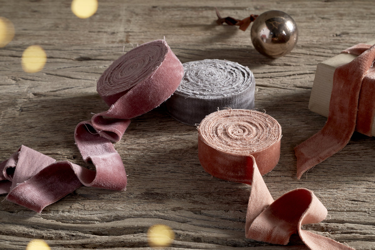 Jirani Velvet Ribbon - Cinnamon - Set of 3
