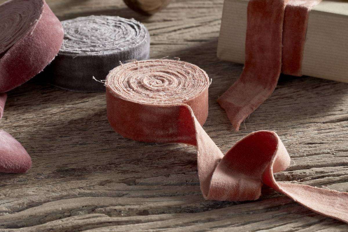 Jirani Velvet Ribbon - Cinnamon - Set of 3