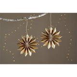 Amata Brass Star Baubles - Antique Brass - Set of 2
