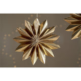 Amata Brass Star Baubles - Antique Brass - Set of 2