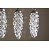 Athardi Drop Baubles - Antique Silver - Set of 4