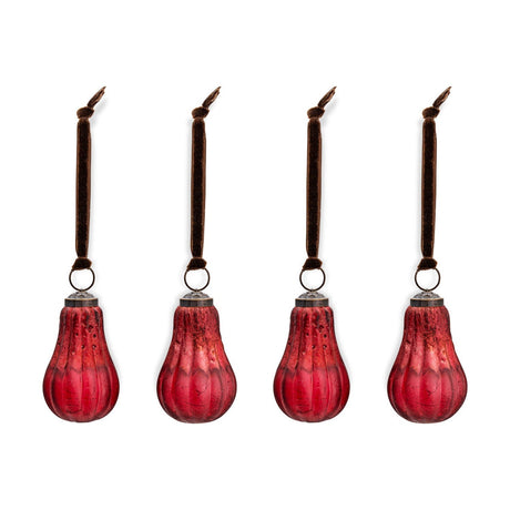 Pannee Drop Baubles - Merlot - Set of 4