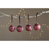 Pannee Round Glass Baubles - Merlot - Set of 4